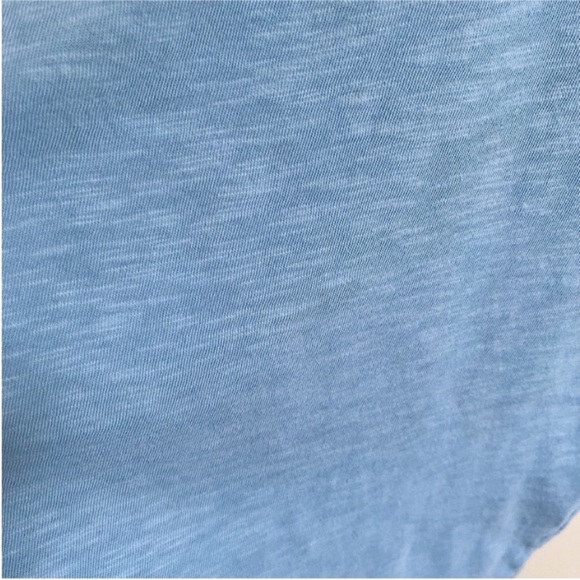 Anthropologie Pilcro Leila Tee blue ruffle relaxed fit split neck - Picture 4 of 10